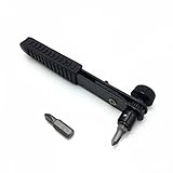 Lovoski 2個入り　小型　PVCレザー＆メタル製　1/4　ラチェット　レンチ　ドライバー　ソケット　レンチ　棒　ハンド　ツール　黒色