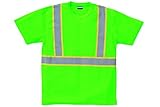 SOWA(ソーワ) 半袖反射テープ付きTシャツ(胸ポケット無し) Kグリーン Lサイズ 50413
