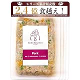 ココグルメ 手作りドッグフード 冷凍 国産 無添加 獣医師監修 総合栄養食 グレインフリー ウェットフード ご飯 トッピング 老犬 シニア (100g×4パック, ポーク&ブロッコリー)