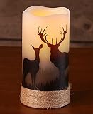 LED Wilderness Silhouette Candles Deer [並行輸入品]