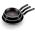 T-fal A857S3 Specialty Nonstick Omelette Pan 8-Inch 9.5-Inch and 11-Inch Dishwasher Safe PFOA Free Fry Pan/Saute Pan Cookware