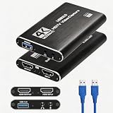 4K HDMI キャプチャカード USB3.0 1080P60fps 録画対応 4K60Hz 遅延ゼロパススルー PS5/PC/各種ゲーム機対応 アルミヘアライン筐体 放熱設計 ゲーム録画 ライブ配信 ドライバー不要