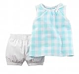 カーターズ Carter's キャミソール ノースリーブ 綿100% ＆ ショートパンツ 綿シャンブレー 100% 2点セット 2-Piece Top & Short Set 9M (67-72cm)