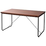 山善(YAMAZEN) ダイニングテーブル(ウォルナット調) 140×75cm HDT-1475(WLBK)