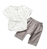 REILI　ベビー服 赤ちゃん　男の子　Tシャツ ズボン セットアップ　コットン　ソフト　春夏　お出かけ　出産祝い　夏　80　90　100　110　120