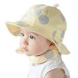 【SEBLES】ベビー 赤ちゃん 帽子 ハット つば広 ソフトカラー UVカット 紫外線 顎ゴム ベイビー 春 夏 秋 リゾート お出かけ 公園 お散歩 ユニセックス（イエロー,1歳)