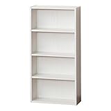 クロシオ 書棚エスタ45 ホワイト 幅45cm奥行17cm高さ90cm コミック本棚 DVD収納