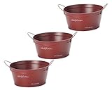 ナチュラルブリキポット サークルS レッド 200Φ×95Hmm 3198-C-RD 3個セット