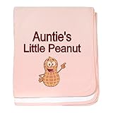 CafePress – Aunties Little Peanut Baby Blanket – スーパーソフトベビー毛布、新生児おくるみ ピンク 08316960036832E