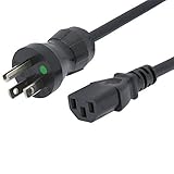 Otimo 6 Ft Hospital Grade Power Cord 5-15P to C13 SJT 16/3 Black [並行輸入品]