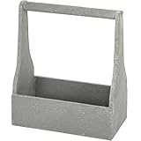 不二貿易 ミニプランターカバー 取っ手型 グレー 24881