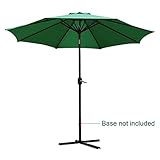 Quictent 9FT Patio Umbrella Tilt Aluminum Outdoor Market Umbrella With Crank and Wind Vent 100% Poly