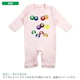 BabyChips ビリヤード(名入れ長袖ベビーロンパース) 70 ライトピンク