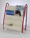 生活雑貨インテリア通販/雑誌・小物の収納用品!!帆布+ｷｬｽﾀｰつきマガジンラック!!お部屋の片付けにピッタリ!! 「単品販売」 （ピンク）