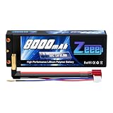 ゼエエ Zeee 7.6V 8000mAh 100C 2S リポバッテリー 大容量リチウムポリマーバッテリー 1/8と1/10 RCカー用 RCカー用 無人機用など （Φ4mmゴールドプラグ Tプラグ付き）