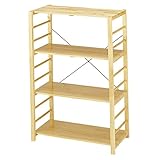 オープンラック 本収納 木製 フリーラック4段