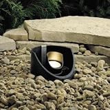 Kichler Lighting 15092BKT 12-Volt Low Voltage Well Light with Heat Resistant Flat Glass Lens, Textur