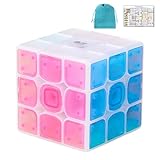 QY Ice Amber【ポーチ付き/正規品】キューブ アイスアンバー ステッカーレス パステルカラー 立体パズル (3x3)