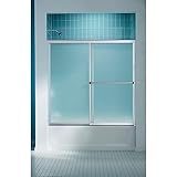 Sterling 572005-59S-G03 Prevail 59-3/8-Inch x 56-1/2-Inch Framed Sliding Bath Door with ComforTrack 