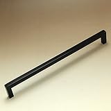 アイアン取っ手＆つまみ /GL0051 スティックアングル・ハンドル全長312ｍｍ(ブラック)1個