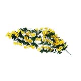 【ノーブランド品】結婚式　パーティー　ホーム　インテリア　壁掛け　飾り　吊り　 人工観葉植物　人工植物　造花　花輪　イエロー
