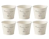 ナチュラルブリキポット ラウンドSS ホワイト 80Φ×65Hmm 3140-E 6個セット