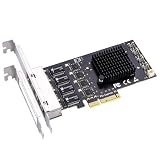 GLOTRENDS LE8445 2.5Gbps LAN カード 4 ポート 2500/1000/100Mbps NIC RJ45 LAN ポート (PCI-Express X4 接続)