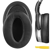 Geekria イヤーパッド互換性 パッド ゼンハイザー Sennheiser HD4.50BT, HD4.50BTNC, HD4.40BT, HD4.30G, HD4.20S, HD458BT, HD450, HD450BT, HD400S, HD350BT ヘッドホンに対応 パッド イヤー/イヤーカップ プロテインレザー (ブラック)