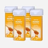 NEOMANN ロールオンワックスキット カートリッジ2個付き - ワックスシート50枚 - アフターワックストリートメント6回分 (4 カートリッジリフィルのみ, ハニー)