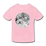 星 ２～６歳子供 半袖 男女兼用 道教 中国 心 神様 オリジナル ティー Tシャツ Pink 5-6 Toddler