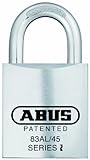 ABUS 83AL/45-300 S2 Schlage Rekeyable Padlock Aluminum Body with 1-Inch Shackle, Silver Zero-Bitted 