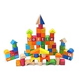 aissimioパックの80pcs Wooden Alphabet Building BlocksセットBrightly Colored教育for Toddlers Kids子カラフル