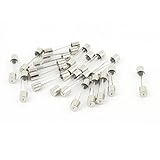 uxcell クイックブロー ガラス管ヒューズ メタル製クリア 6x30mm 30A 250V 20個入り