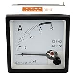 uxcell　AC DC 電流パネルメーター　電流電圧計 プラスチックカバー　30A　スクエア　ゲージ
