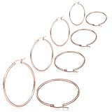 Adelina Style(アデリナスタイル) フープ ピアス 幅2mm サージカル ステンレス アレルギーフリー レディース 両耳用 ポー