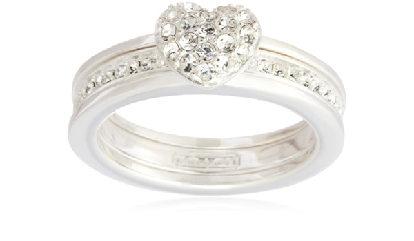 Amazon コーチ Coach 公式 スターリング パヴェ ハート コンバーチブル リング Sv C66 日本サイズ11号 リング 通販