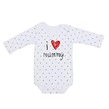 SODIAL ベビー服装 ユニセックスベビーロンパース スター3方面パッケージおならロンパース　I LOVE MUMMYのプリント 95CM