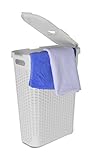 1.15ブッシェルランドリースリムHamper Palm Luxe (ホワイト)