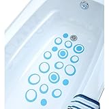 ブルー楕円形Bathtub Bath Tub Treads非スリップアップリケステッカーバスルームマット