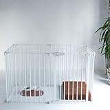 [citydog/シティドッグ] シンプルモダンケージ ｜ 犬 ゲージ サークル 犬用ゲージ ペット ドッグ フェンスケージ 折りたたみ おしゃれ white