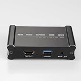 Suncala キャプチャーボード 【HDMI 4K 60FPS入力 パススルー 、 USB 4K 30FPS ゲーム録画】 USB3.0 4K HDMI キャプチャーボード ビデオキャプチャーボード HDMIビデオ録画 Windows/Linux/Mac OS X/PS4/PS5/Xbox One/Nintendo Switch/Wii U/OBS Studio対応 ZYLFN (1)