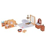 MagiDeal 1 / 12スケールドールハウスミニチュアバスルーム家具Bathtub Basinトイレセット