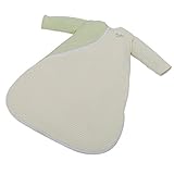 PurFlo Sleepsac Baby Sleeping Bag 100% Cotton Jersey 2.5 Tog Moss Green Dots and Stripes, 0 - 3 Mont