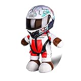 ミニのおもちゃのオートバイのヘルメット+クマ人形の家の装飾ヘルメット装飾人形の原子数のバイクのおもちゃのアクセサリー (02)