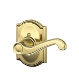 Schlage f170 Fla 605 CAM RHキャメロットコレクションRight Hand Flair装飾トリムレバー、明るい真鍮