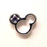 ベビーリング ホワイトゴールド 2月 (アメジスト) ミッキーマウス ディズニーsmtb-u