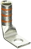 Panduit LCAF2/0-12F-X Flex Conductor Lug, One Hole, Standard Barrel With Window, Flared NEBS, 90 Deg