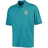 Miami Dolphins Adult Largeパフォーマンス半袖ポロシャツ – Aqua
