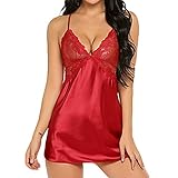 セクシーランジェリー セクシー ベビードール過激 シースルー パジャマ 寝間着 下着 透ける パジャマ ナイトウェア S-XL (赤2, L)