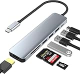 USB C ハブ 7-IN-1 Type C ハブ マルチディスプレー ドッキングステーション 4K-HDMI 1080P VGA USB
